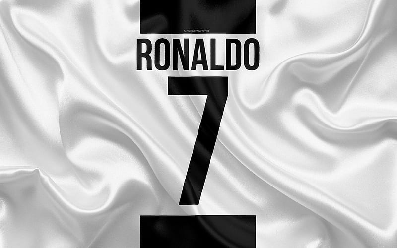 CR7, Juventus FC, Cristiano Ronaldo, T-shirt, 7th number, Serie A, Juve, Turin, Italy, football, Ronaldo, silk texture, HD wallpaper