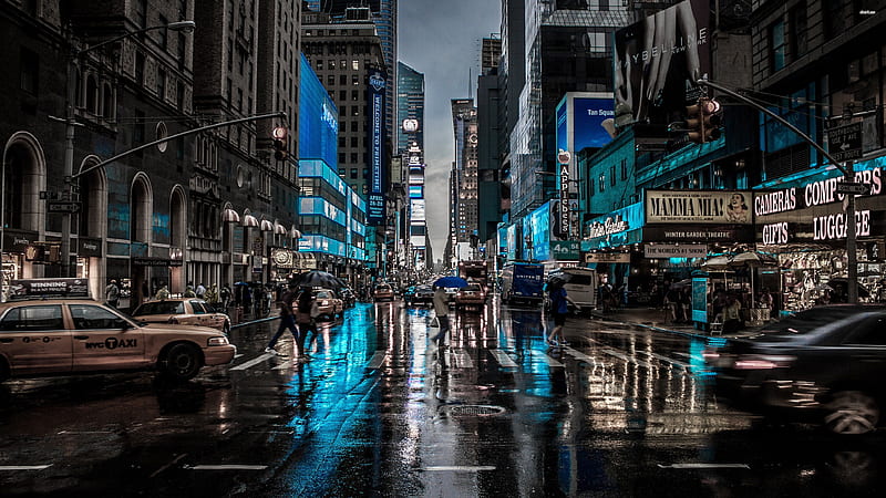 : high rise building , city, New York City, rain, cityscape. Paysage urbain, Fond ecran, Paysage voyage, HD wallpaper