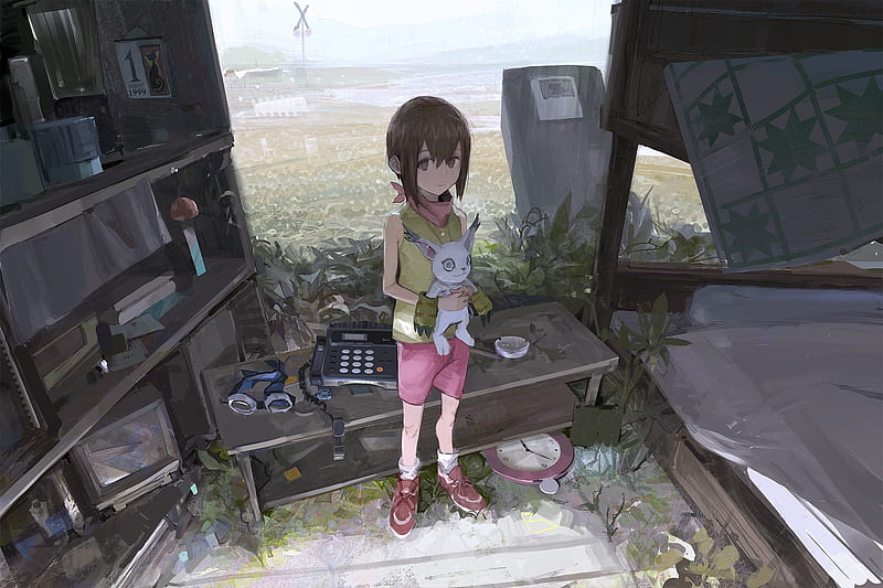 yagami hikari, digimon adventure, gatomon, ruins, Anime, HD wallpaper