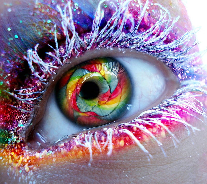 colored eye, colorful, variety, color, eye, HD wallpaper