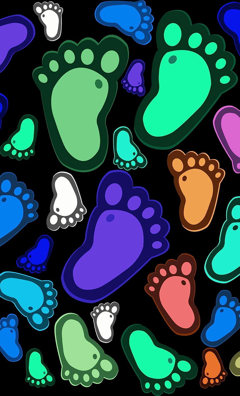 Footprint, color, foot, HD phone wallpaper