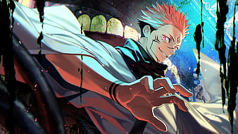 Red-eyed anime character digital wallpaper HD wallpaper