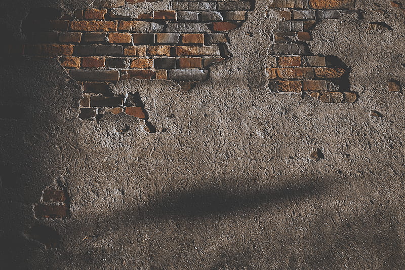 wall with broken bricks, HD wallpaper