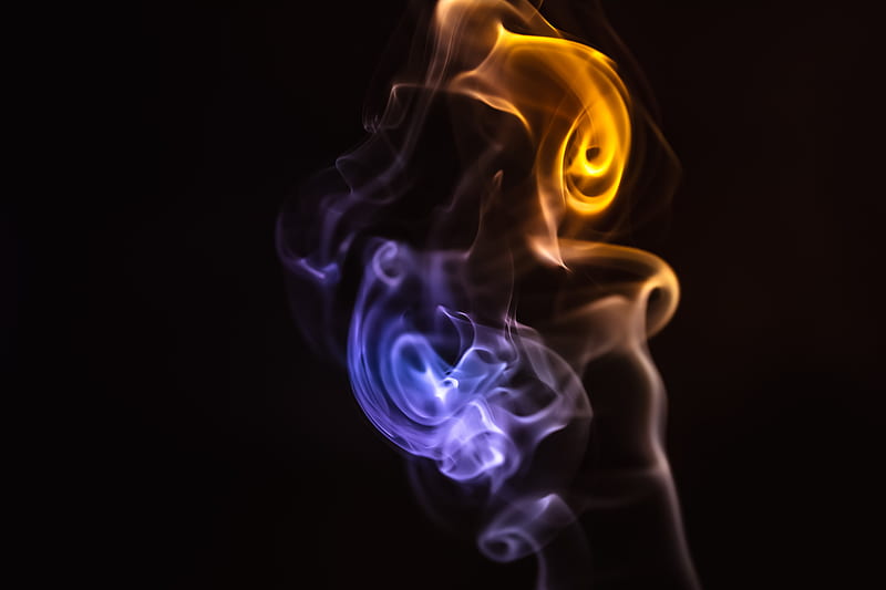 smoke, bends, gradient, dark, HD wallpaper
