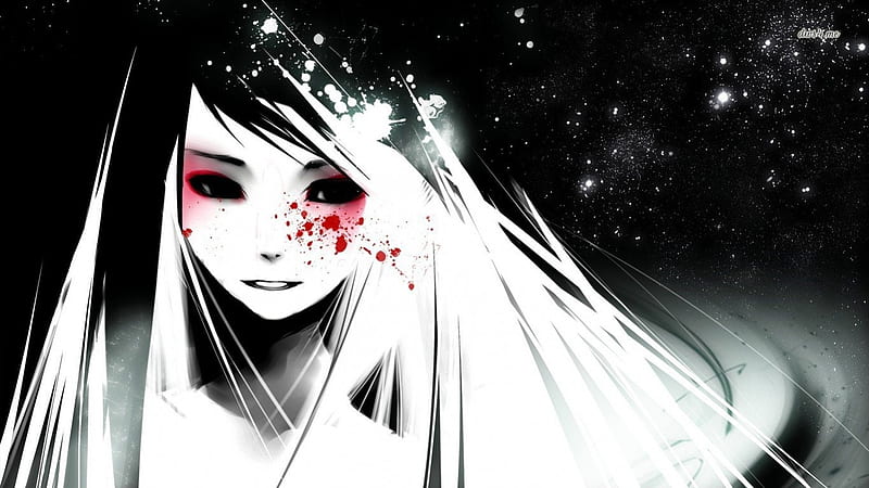 Dark anime girl, red, girl, anime, dark, HD wallpaper | Peakpx
