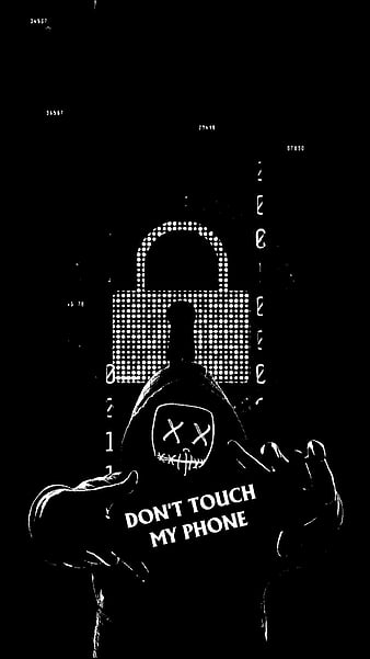 dont touch, android, black, hayatikdrgl, iphone, lock, mask, myphone, phone, text, word, HD phone wallpaper