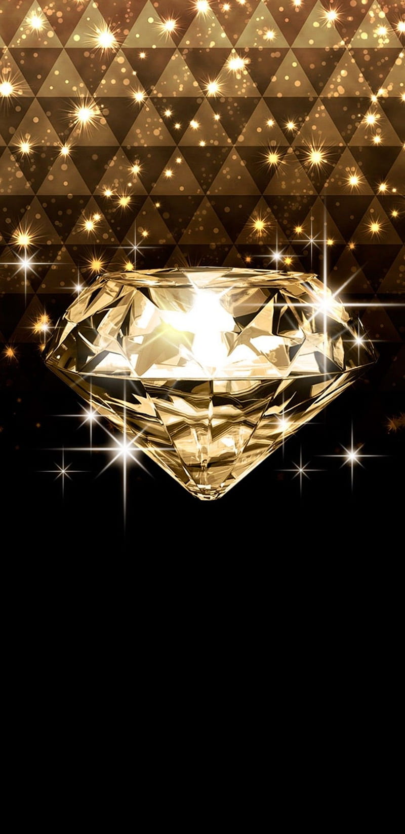 Diamond Shine, gold, golden, pretty, sparkle, HD phone wallpaper