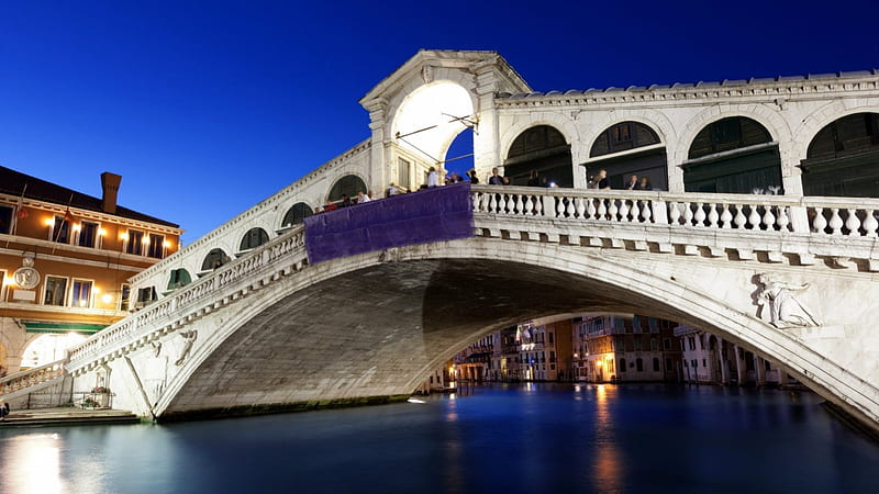 Ponte di Rialto, Bridges, Cityscapes, Italy, Architecture, HD wallpaper