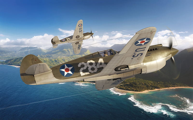 Military Aircraft, Curtiss P-40 Warhawk, Warplane, HD wallpaper