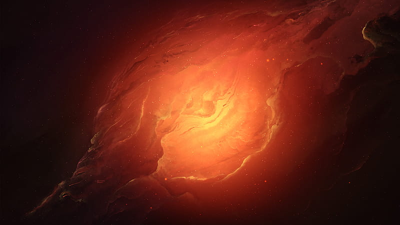 Scifi Nebula Orange Space , scifi, space, nebula, HD wallpaper