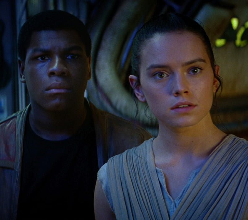 Rey and Finn, awakens, force, jedi, star, wars, HD wallpaper