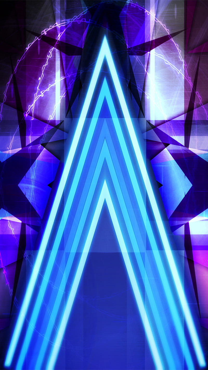 Fractured Prism, abstract, colourful, gateway, neon, prism, HD phone wallpaper