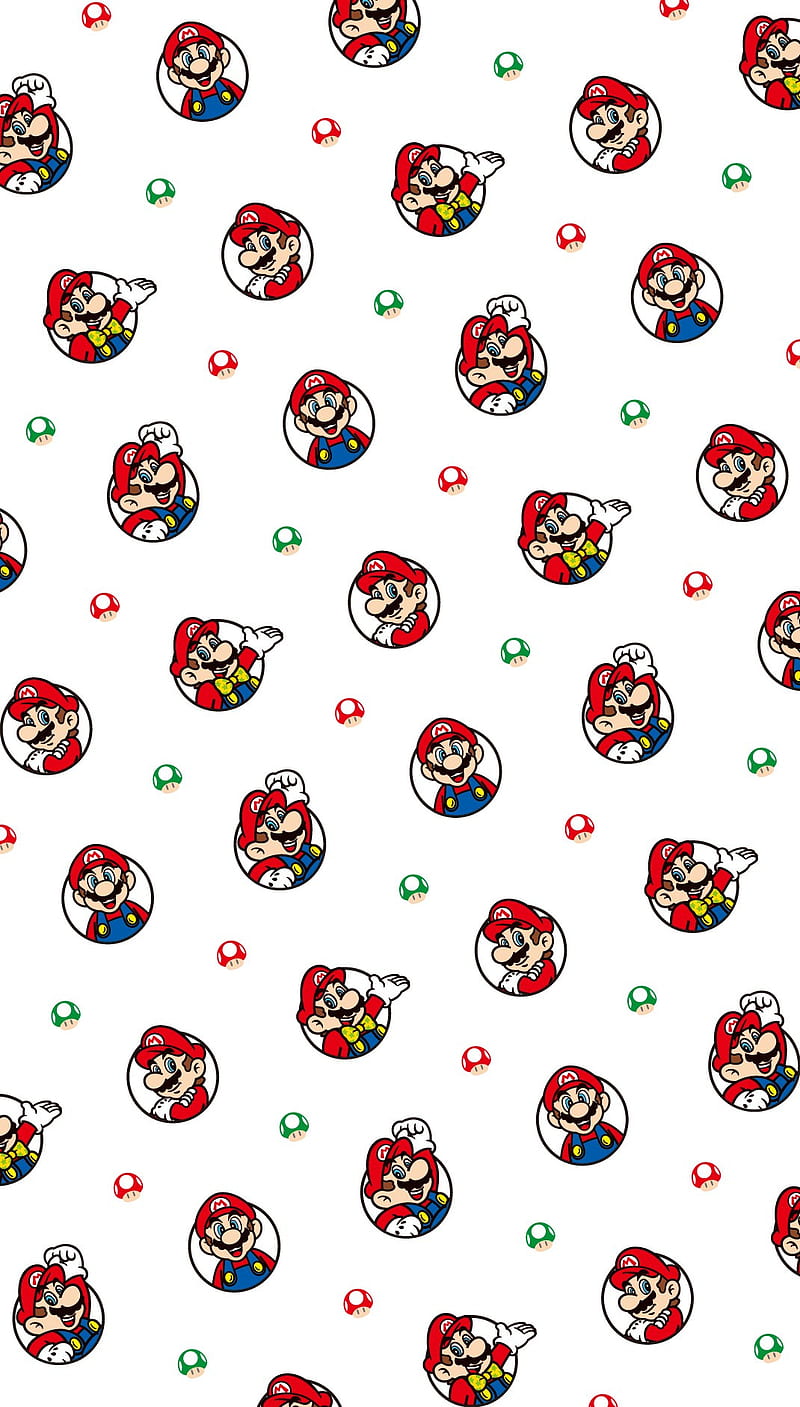 Mario Day, colors, mario, mushroom, red, super, white, HD phone wallpaper