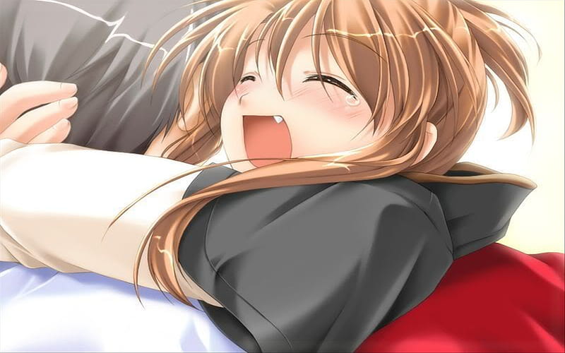 Little Hug ^^, anime girls, cute, sweet, hugs, HD wallpaper | Peakpx