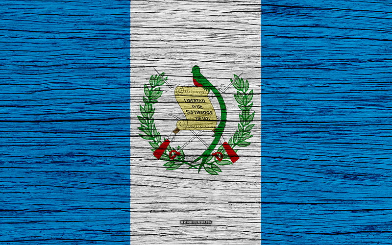 Flag of Guatemala North America, wooden texture, Guatemalan flag, national symbols, Guatemala flag, art, Guatemala, HD wallpaper