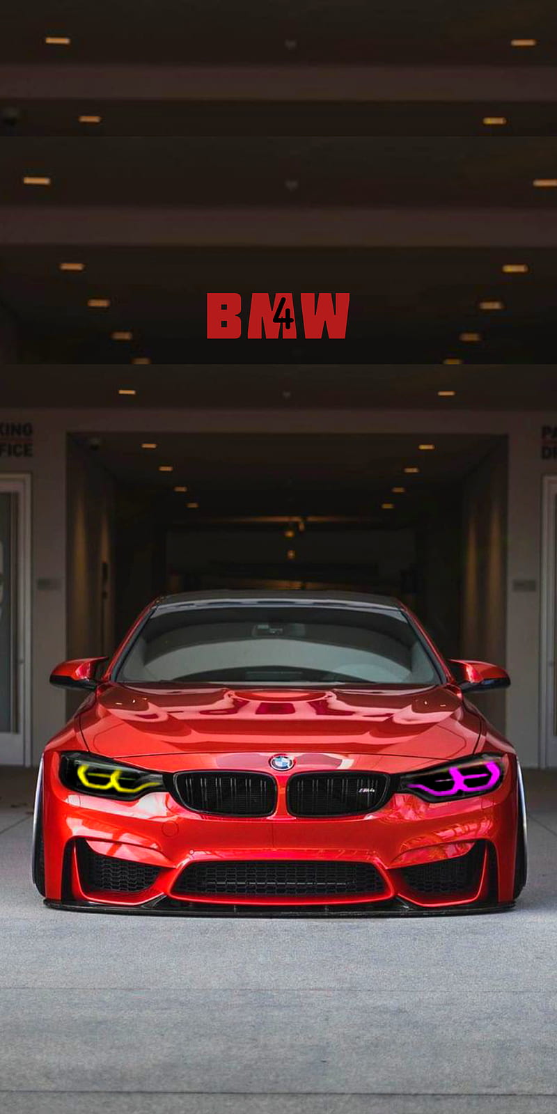 Red bmw m4, car, carros, challenger, sport, esports, tuning, type, HD phone wallpaper