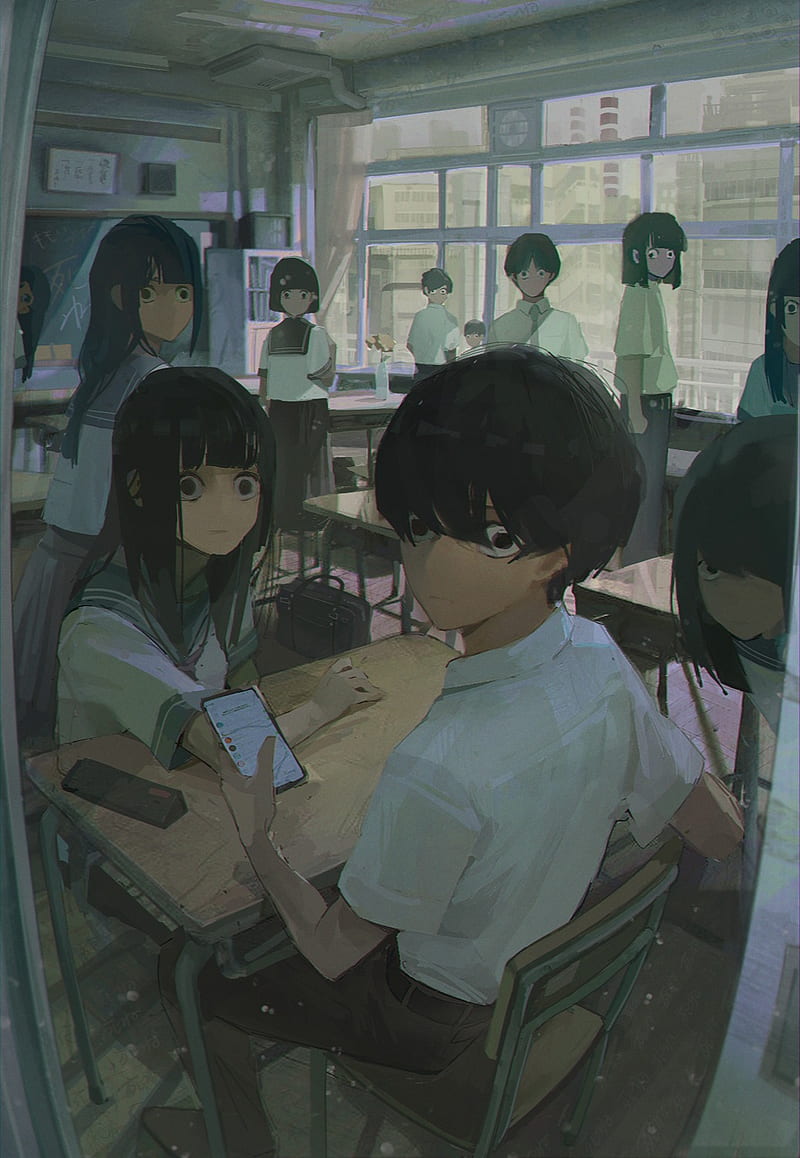 Anime Anime Girls Original Characters Classroom - Resolution:, Anime Girl Studying, HD phone wallpaper