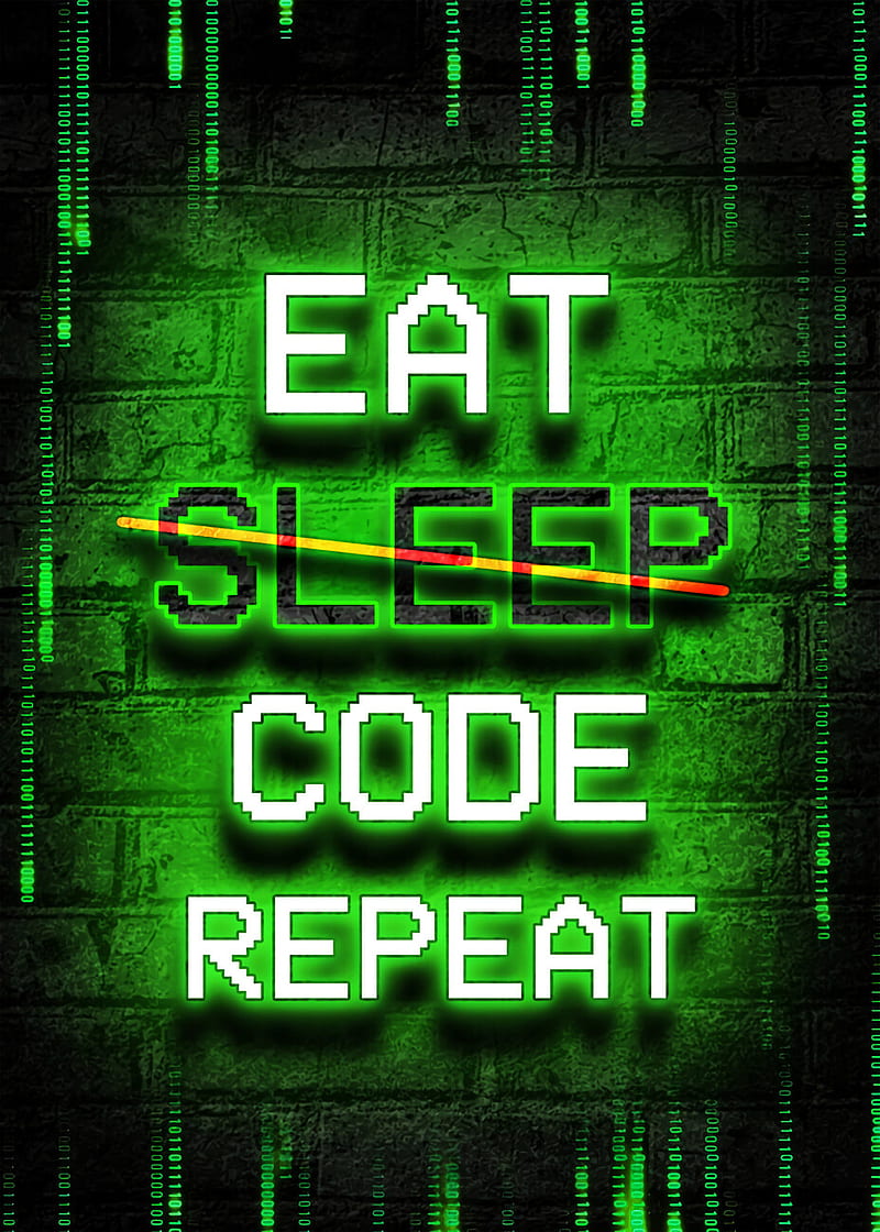 Wall Art Print Eat Sleep Code Repeat. Gifts & Merchandise, HD phone wallpaper