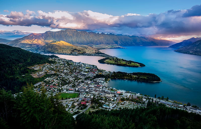 Landscape, Cities, Mountain, New Zealand, Town, Man Made, Queenstown ...