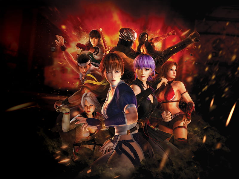 Dead or Alive, rig, female, male, ayane, fighter, ryu hayabusa, sexy, cool, warrior, christie, tina armstrong, kasumi, hot, hitomi, ninja, HD wallpaper