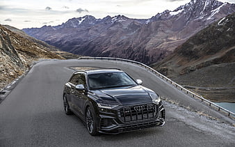 2020, Audi SQ8, ABT, exterior, front view, black SUV, Q8 ABT, new black SQ8, tuning SQ8, German cars, HD wallpaper