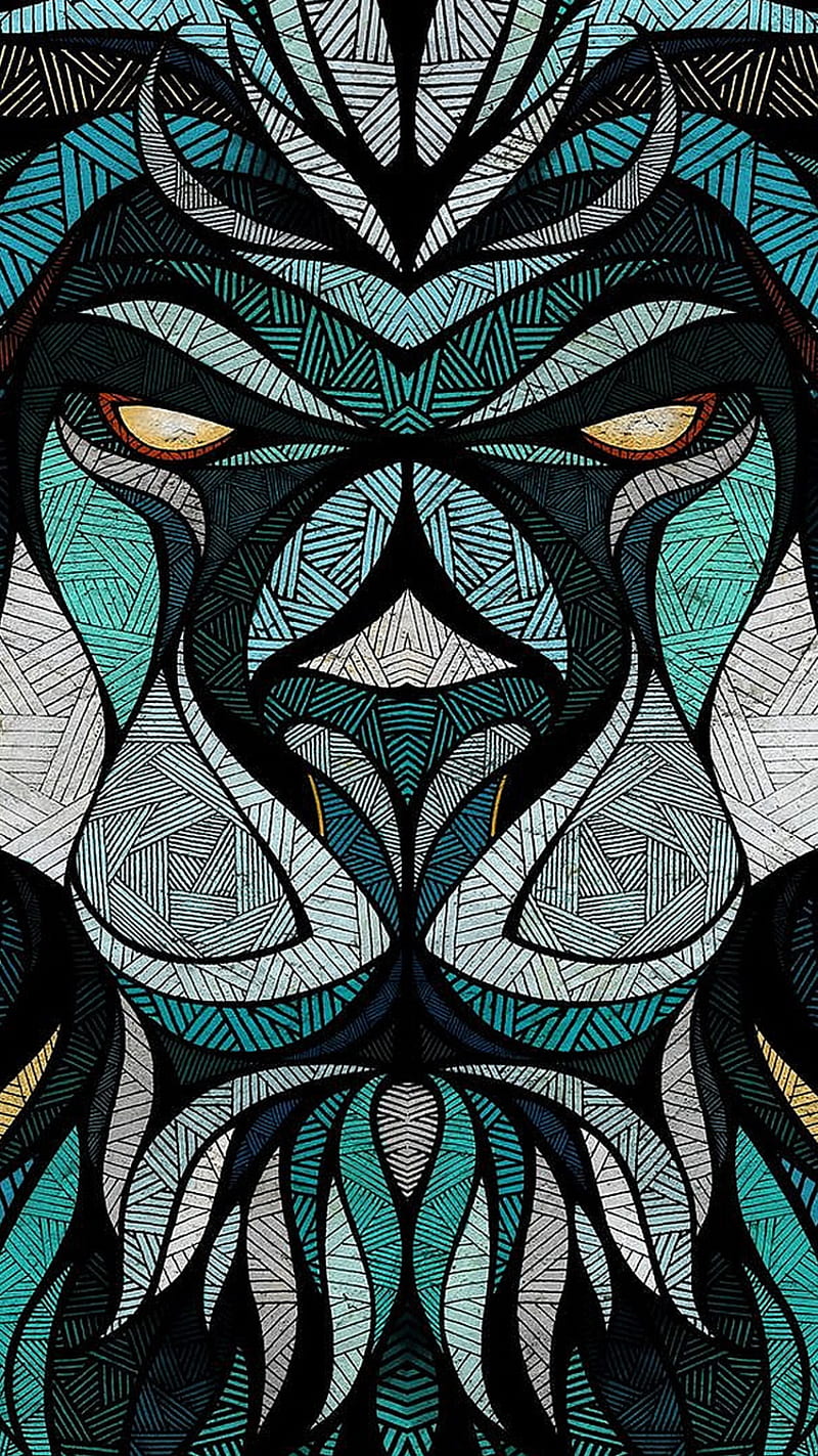 Tribal Lion, 6s, android, animal, apple, colors, eyes, iphone, lion,  tribal, HD phone wallpaper | Peakpx