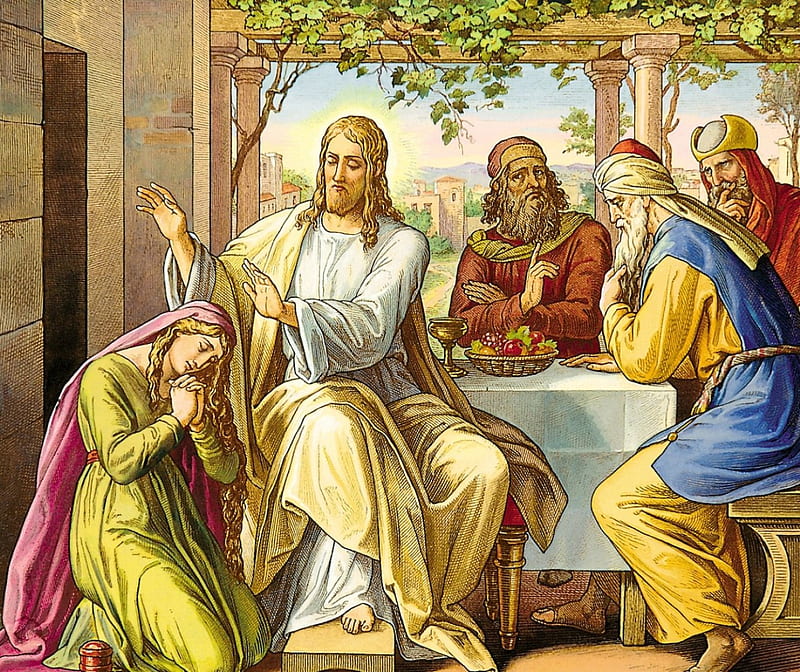 1920x1080px, 1080P free download | Jesus and the sinful woman, christ ...