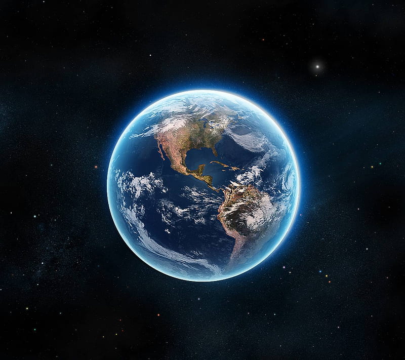 Planet Earth, globe, blue, space, HD wallpaper