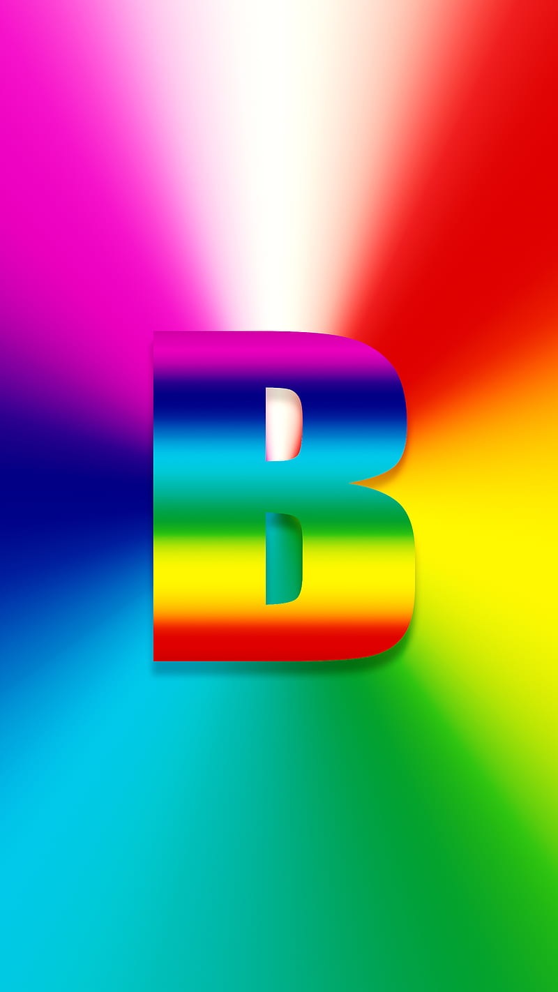 Rainbow B, B Alphabet, HD Phone Wallpaper | Peakpx