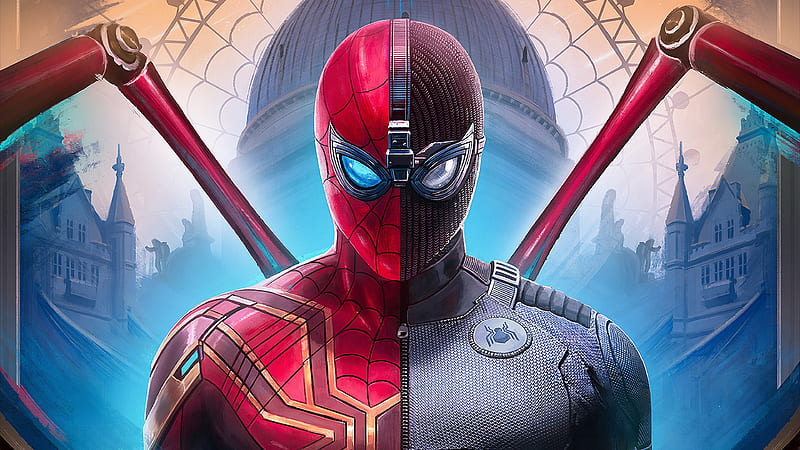 Spiderman Far From Home Suit, spiderman-far-from-home, spiderman, superheroes, artwork, digital-art, behance, HD wallpaper
