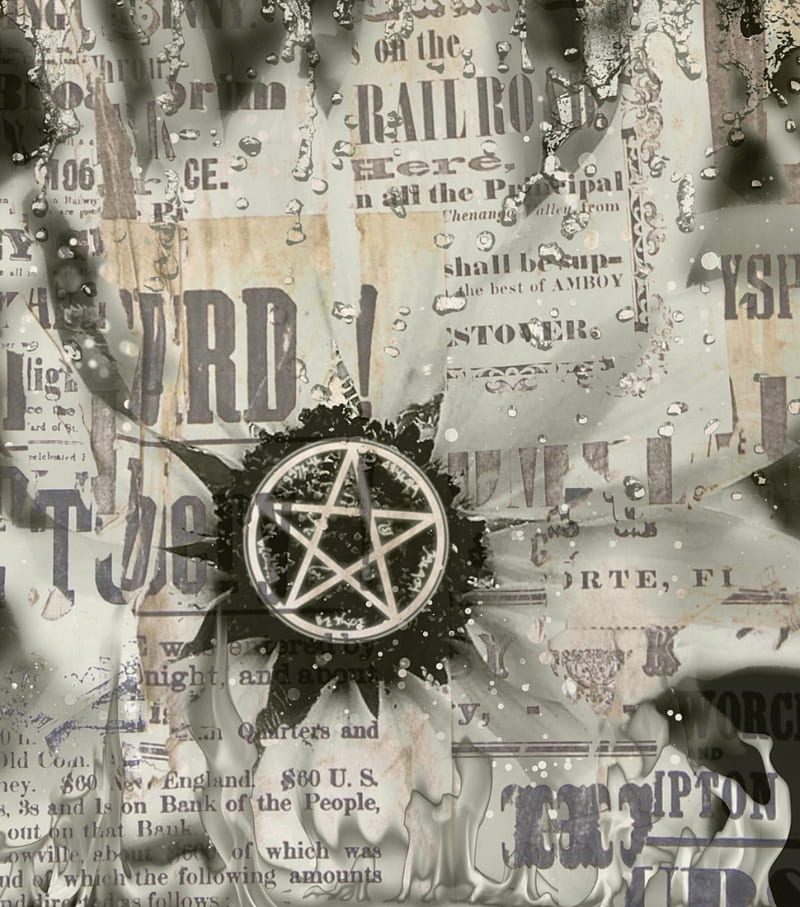 Breakthrough Pagan, black and white, cool, pentagram, spirituality, wiccan, HD phone wallpaper