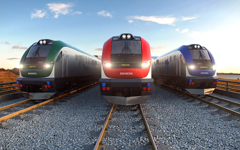 Siemens Charger, locomotives, Siemens Trains USA, railway, Siemens, HD wallpaper