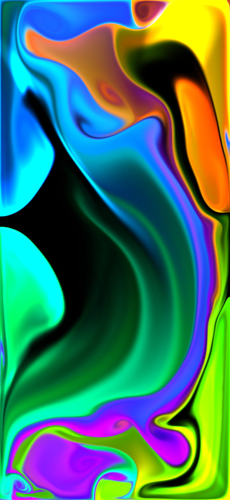 An Ear-Full, abstract, art, blue, colorful, green, rainbow, HD phone ...