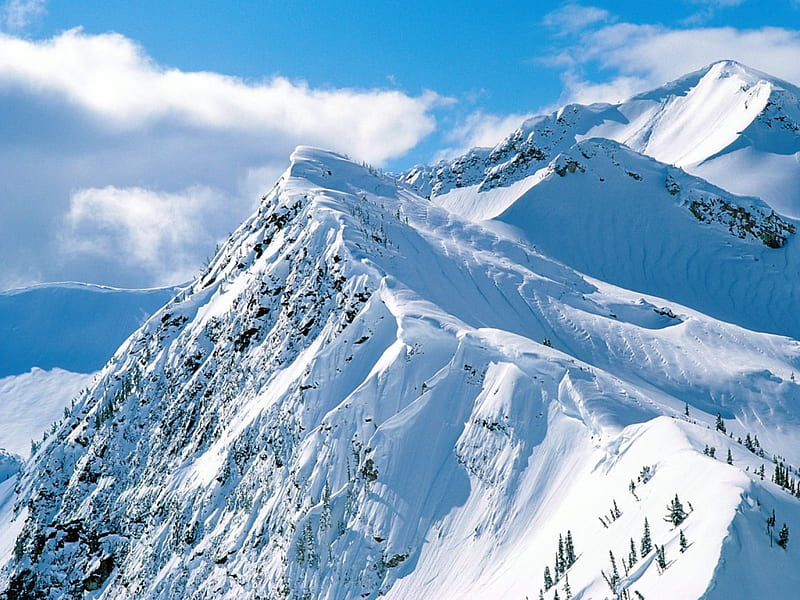 Spectacular Mountain, sky, skies, snow, mountains, peak, ice, nature, crystal, white, HD wallpaper