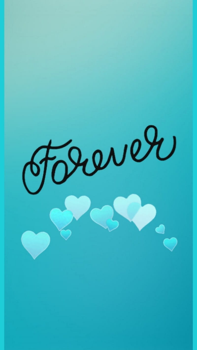 siempre, aqua, blue, corazones, teal, writing, HD phone wallpaper