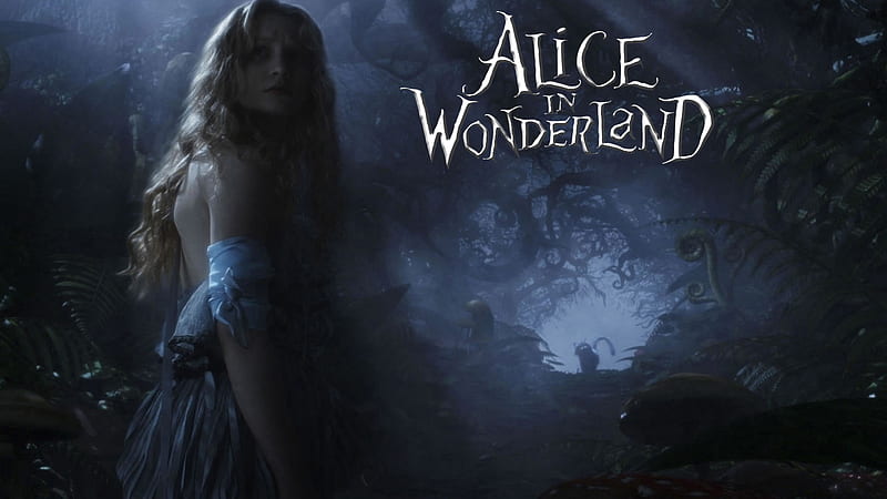 Alice in Wonderland Pathway, queen of hearts, alice, mia wasikowska, wonderland, johnny depp, tim burton, mad hatter, HD wallpaper