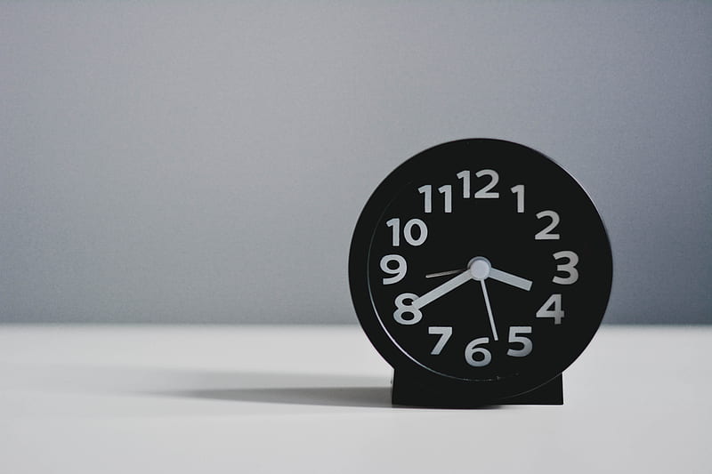 clock, alarm clock, time, numbers, white, HD wallpaper