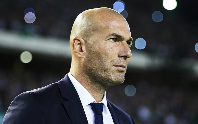 football, Zinedine Zidane, Real Madrid, coach, Spain, HD wallpaper