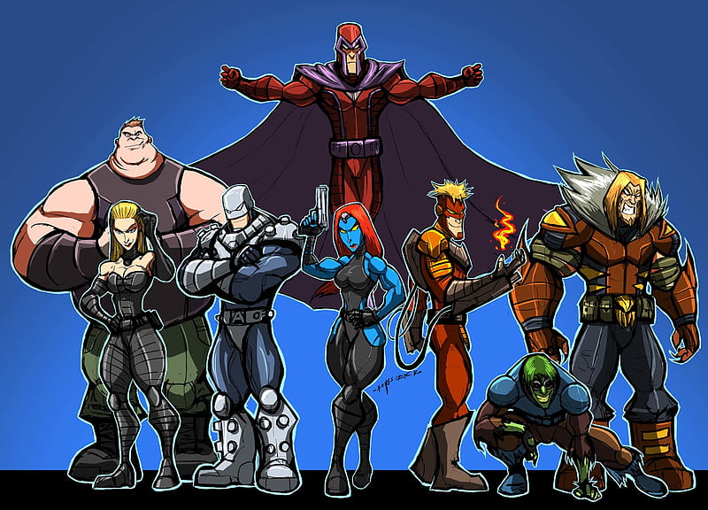X-Men, Blob (Marvel Comics), Brotherhood of mutants, Emma Frost, Magneto (Marvel Comics), Mystique (Marvel Comics), Pyro (Marvel Comics), Sabertooth, Toad (Marvel comics), HD wallpaper
