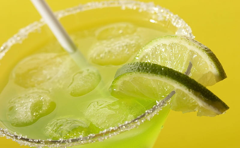 Summer drink, cocktail, refreshing, food, sugar, yellow, lemon, lime, sweet, dessert, green, summer, drink, lemonade, HD wallpaper