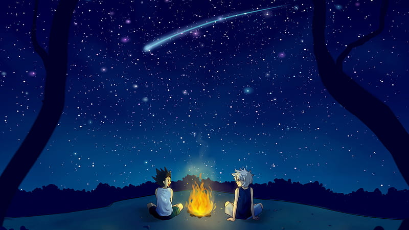 Hunter x Hunter Gon And Killua Starry Night Anime, HD wallpaper