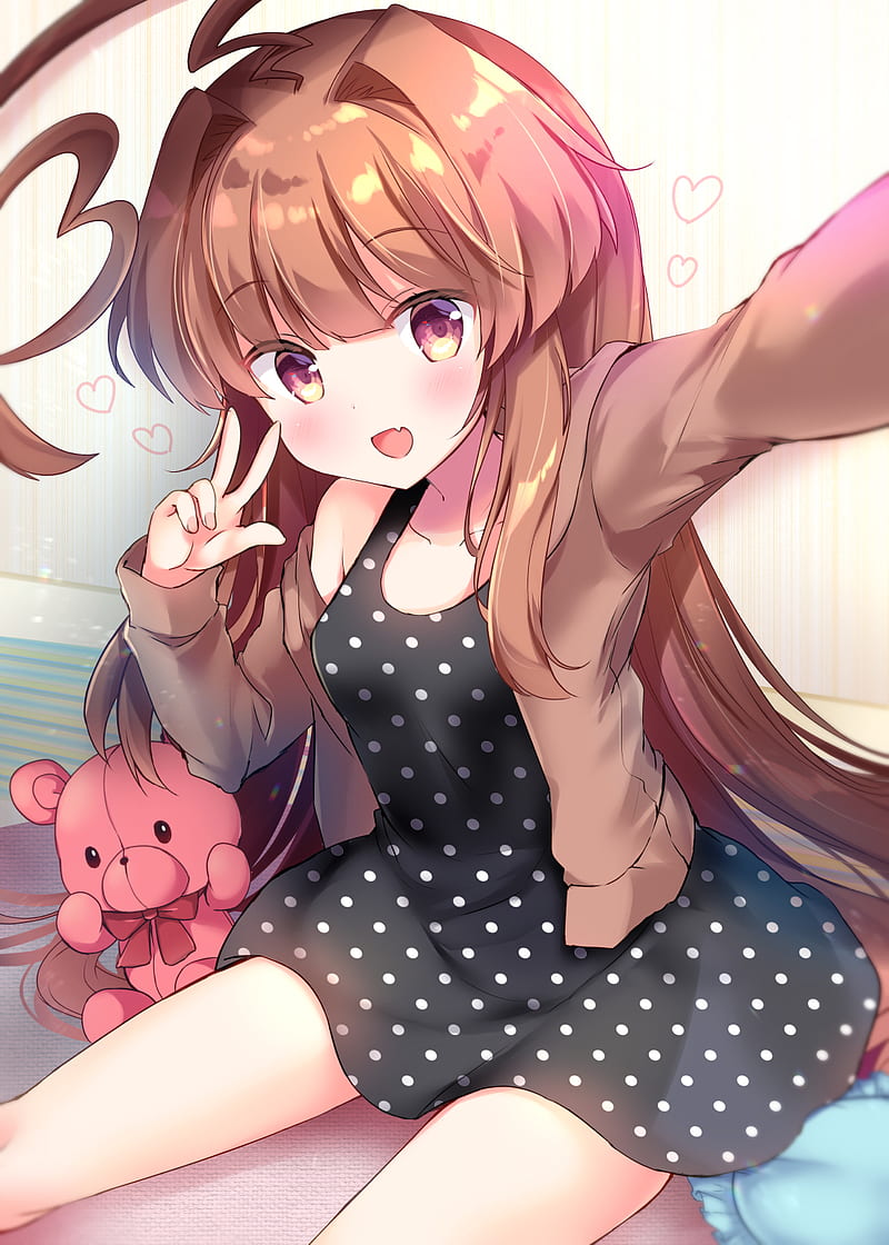 Cute Anime Girl Selfie In Front Of The Mirror by dopexix on DeviantArt