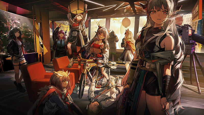 Video Game, Arknights, Archetto (Arknights), Closure (Arknights), Girl, Ifrit (Arknights), Nian (Arknights), Saria (Arknights), Scene (Arknights), Sideroca (Arknights), Silence (Arknights), Snowsant (Arknights), HD wallpaper