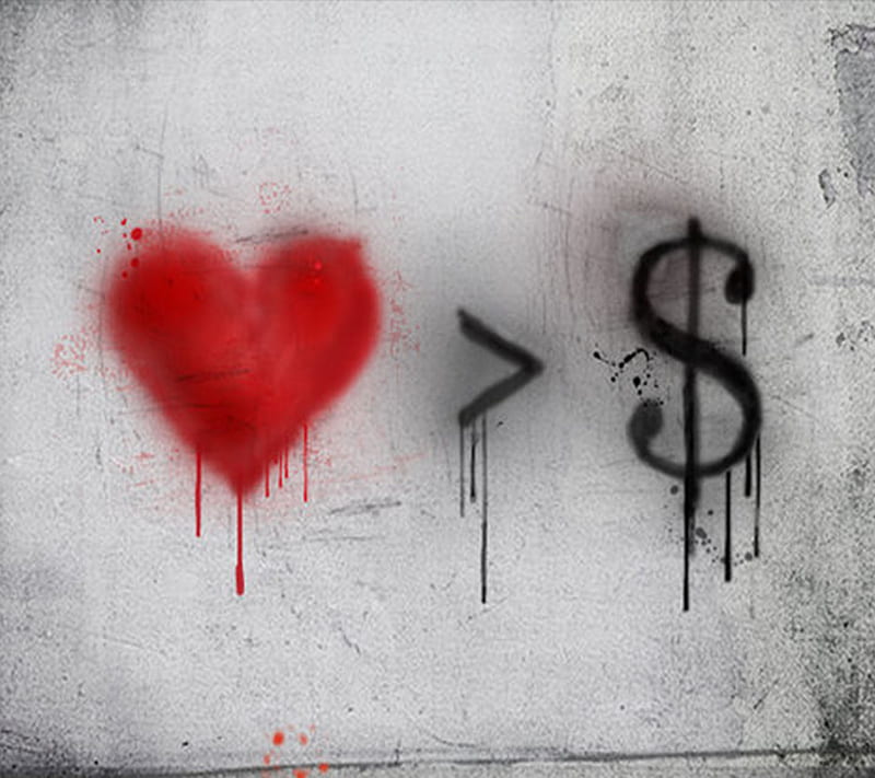 Love, money, HD wallpaper