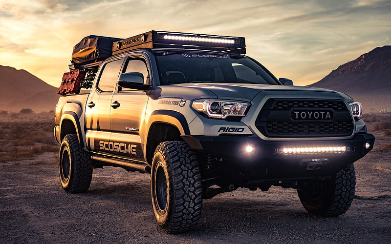 Toyota Tacoma TRD Pro, tuning, 2019 cars, offroad, desert, new Tacoma, Toyota, HD wallpaper