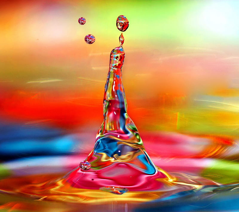 Colorful Water, abstract, bonito, color, colour, colourful, HD wallpaper
