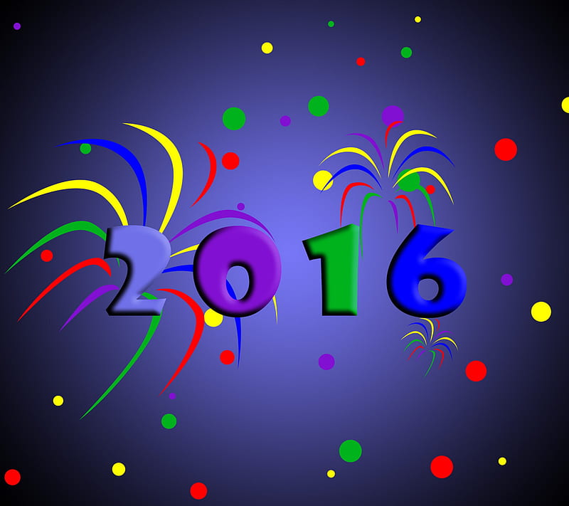 Happy 2016, color, new, year, HD wallpaper