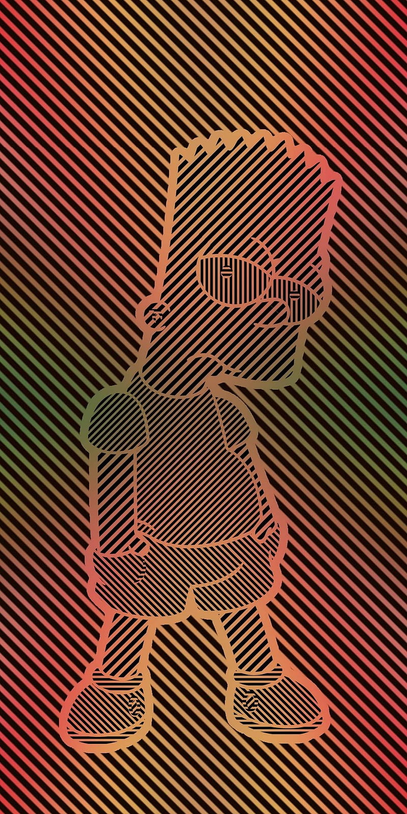 Bart Simpson, bart illusions, simpson, HD phone wallpaper