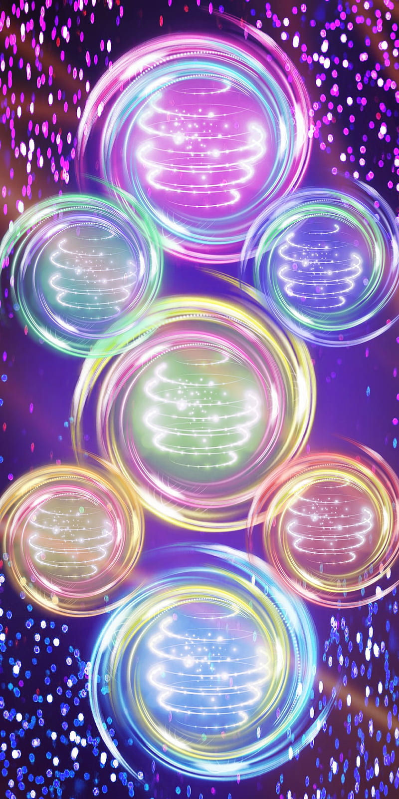 Círculos, burbujas, colorido, Fondo de pantalla de teléfono HD | Peakpx