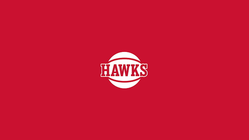 Badge Basketball Crest Emblem Hawks Logo Red Background Atlanta Hawks, HD wallpaper